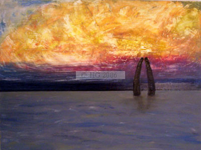 IL Bacio 30x40cm mixed media on board